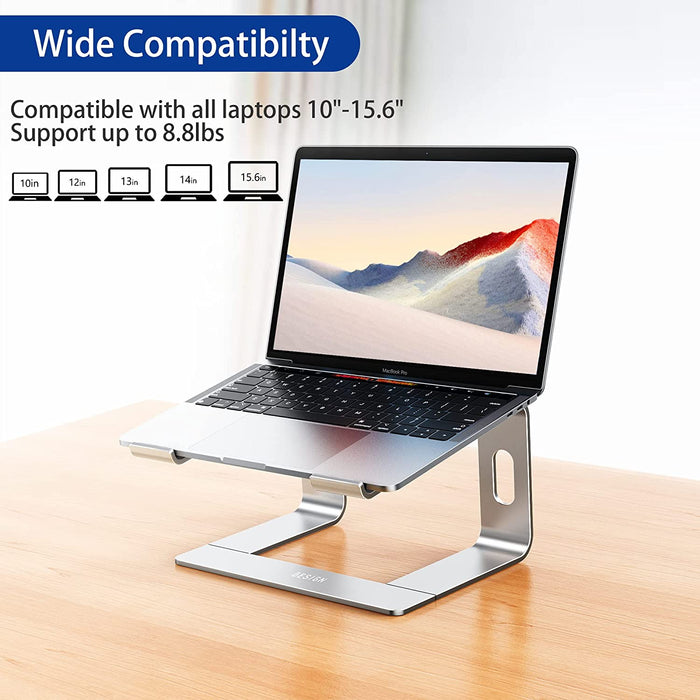 LS03 Aluminum Laptop Stand, Ergonomic Detachable Computer Stand, Notebook Riser, Laptop Mount Compatible with Air, Pro, 