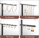 Black Jewelry Organizer: 14.5" Sturdy Stand for 80 Pcs Jewelry