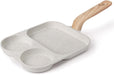 Egg Frying Pan, 3 Section Omelette Pan with Nonstick Coating, Aluminium Alloy, Suitable for Gas and Induction Stove