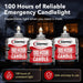 100-Hour Emergency Candles, Power Outage Essential Supplies, 6-Pack