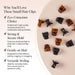 Mini Hair Clips for Women - Tortoise & Black, 16 Pcs