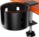 Anti-Spill Large Desk Cup Holder Clamp, Metal Table Cup Holder(Black)