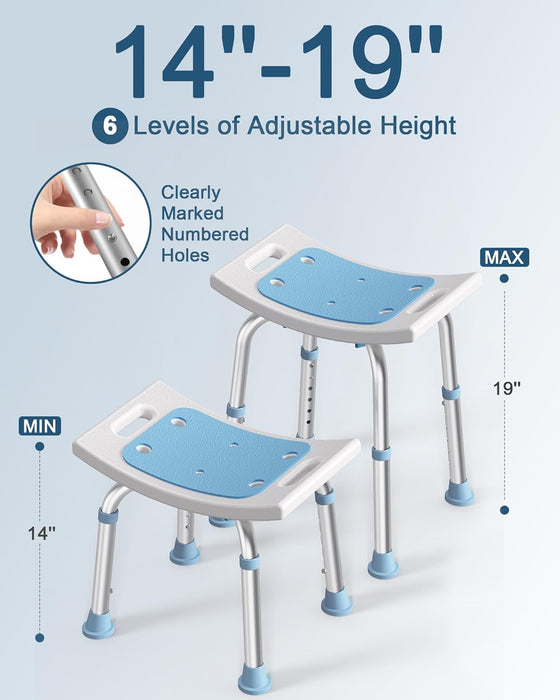 Shower Chair for Inside Shower, Adjustable Height Shower Stool