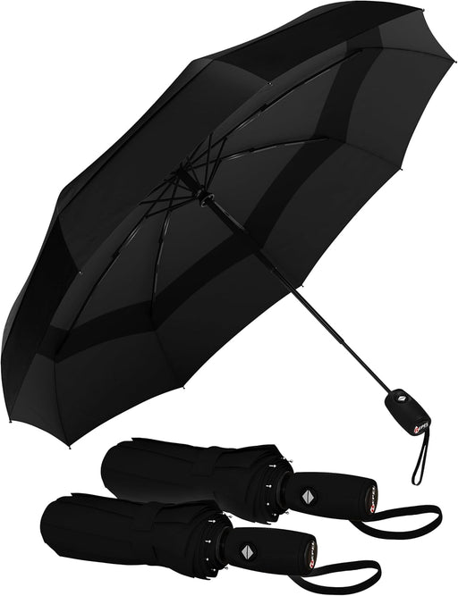 Repel Windproof Travel Umbrella - Compact & Withstands Winds up to 100MPH, Strongest Premium Auto Folding Umbrella for R