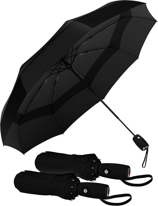 Repel Windproof Travel Umbrella - Compact & Withstands Winds up to 100MPH, Strongest Premium Auto Folding Umbrella for R