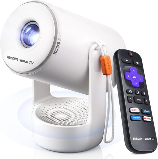 Roku TV E1R Smart Portable Mini Projector with WiFi and Bluetooth