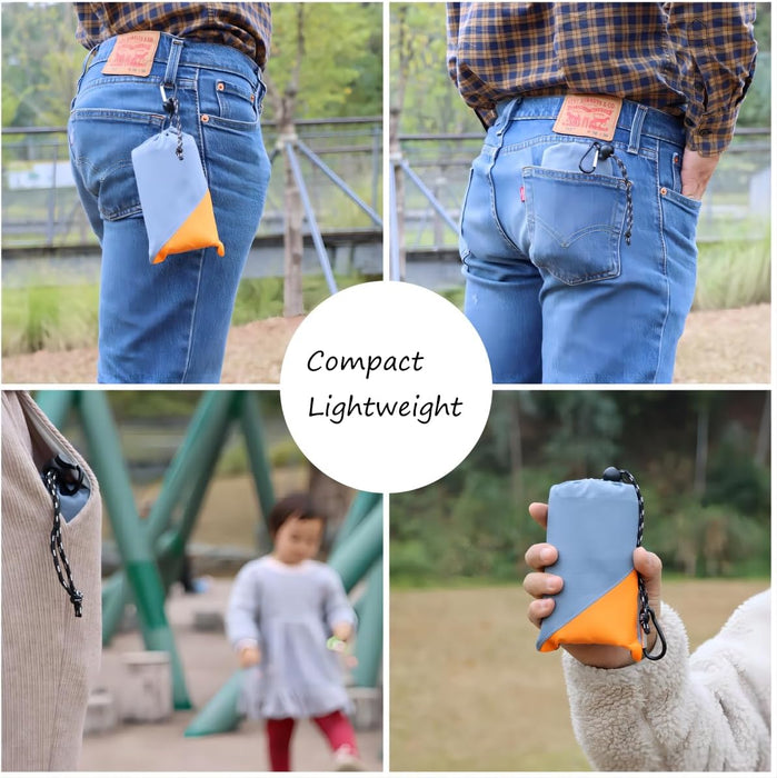 Pocket Picnic Blanket, Compact Lightweight Tarp for Camping