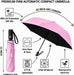 Compact Travel Umbrella Small Windproof Auto Open Close for UV Sun Protection UPF 50+ and Rain Fits Backpack Purse & Sui