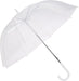 Clear Umbrella for Rain, Round Bubble Umbrella for Wedding, With Wide Coverage (35" Canopy Diameter), Auto Open, Strong Fiberglass Frame, Steel Shaft, Spoke Protectors for Safety
