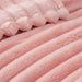 Striped Fleece Throw Blanket for Couch, Sofa, Pink