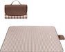 Waterproof Picnic Blanket with Carry Strap - Foldable Sandproof Outdoor Mat for Camping, Beach, Park - 59" x 71",Coffee 