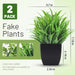 2 Pcs Fake Plants Small Artificial Plants for Black Bathroom Decor