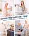 Suction Grab Bars for Shower, Gel-Enhanced Shower Handles for Seniors, Grey