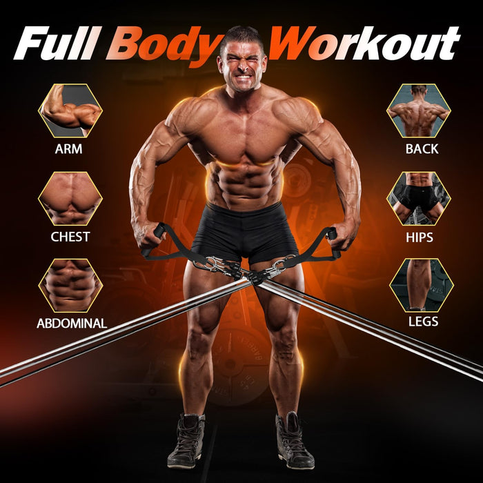 Resistance Bands with Handles, 150 lb Exercise Bands Set