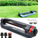 96213 Weighted Essential Oscillating Sprinkler | Covers Up to 3,600 sq. ft., 16 Precision Nozzles, Adjustable Range, Turbo Drive Motor, Quick Connect Bundle, Stainless Steel Filters, Black
