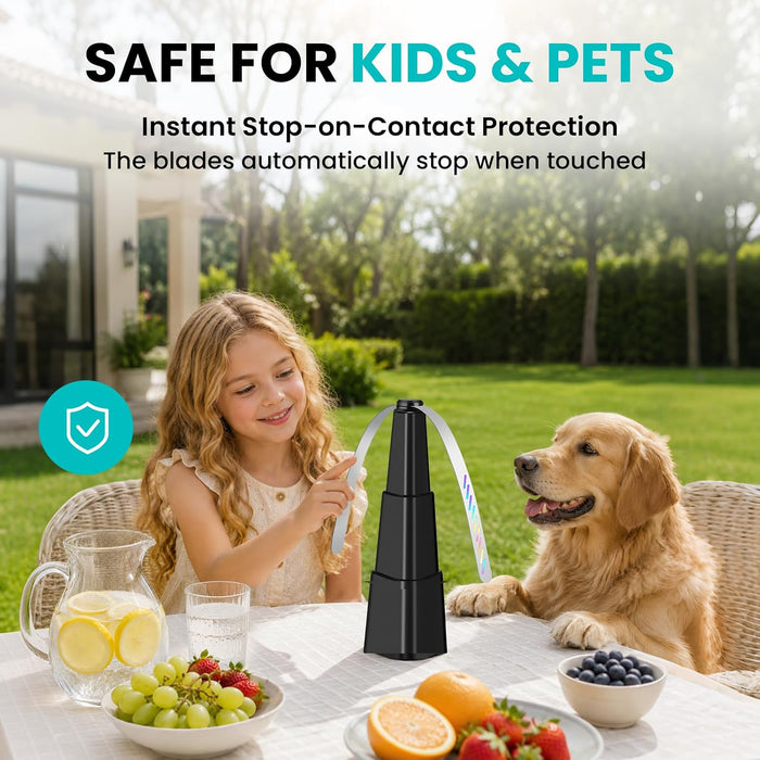 Fly Fans for Tables, Fly Fan Outdoor Indoor Keep Flies Away, Table Top Spinner with Holographic Blades, Flies Deterrent 