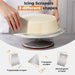 12" Aluminum Cake Turntable Set, Rotating Cake Stand for Decorating