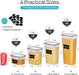 Airtight Food Storage Containers with Lids, 24 pcs, Black