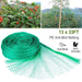 13 by 33 ft green garden bird netting covering fruit trees and vegetables
