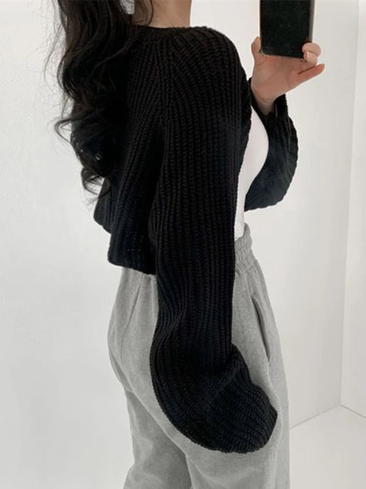 Short Cardigans Knitted Poncho