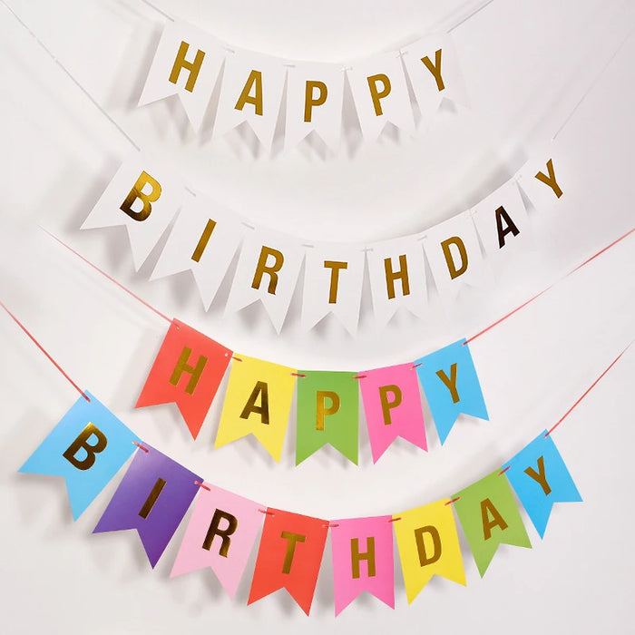 Happy Birthday Decoration Banners