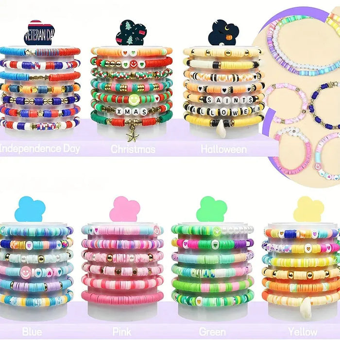 Rainbow Clay Beads Bracelet Making Kit
