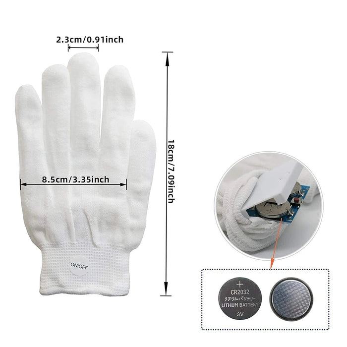 LED Luminous Gloves for Halloween ( 1pc )