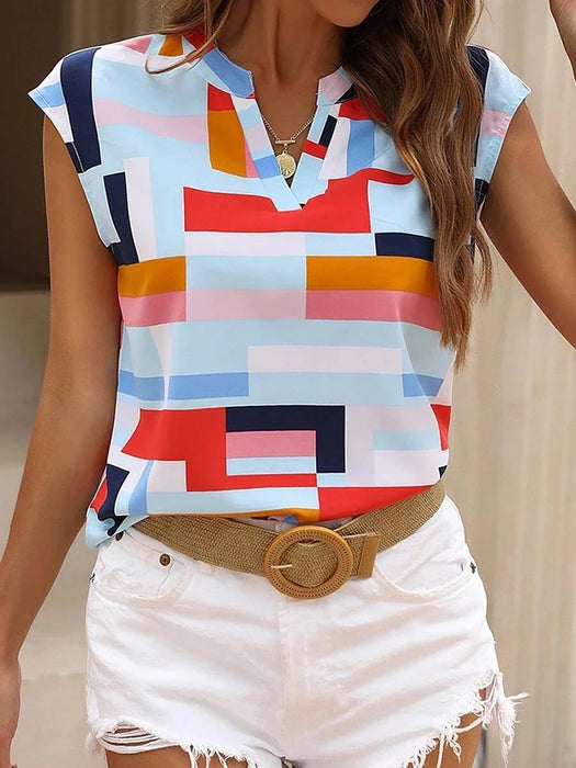 Casual Short Sleeve Women's Blouse