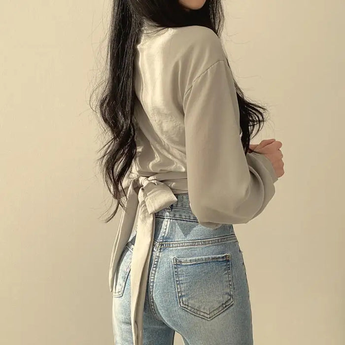Vintage Crop Top Streetwear Style Women Blouse