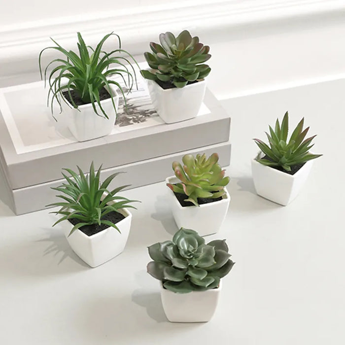 Artificial succulent small potted plants