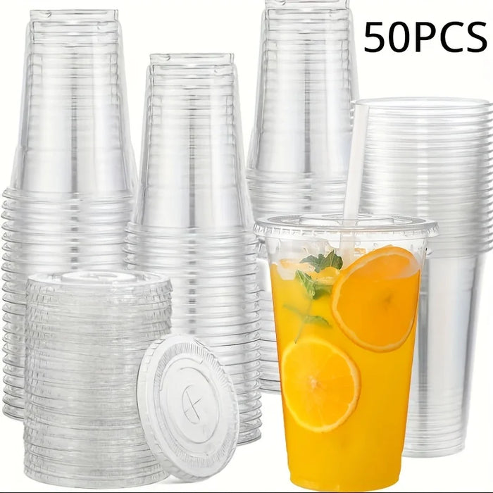 Clear Disposable Cups with Lids