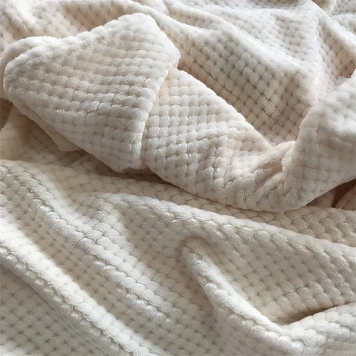 Coral Velvet Flannel Blanket