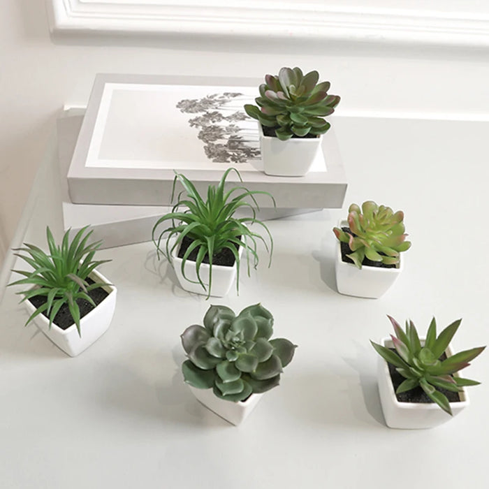 Artificial succulent small potted plants