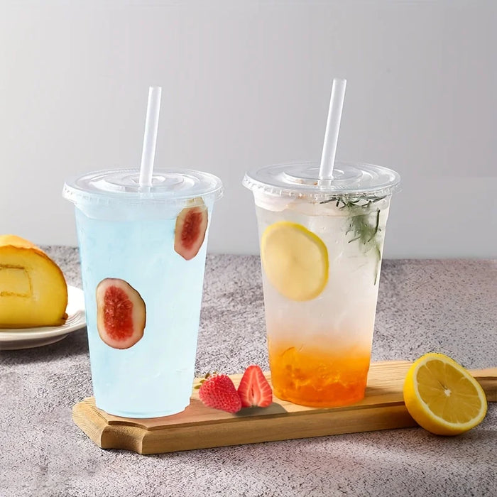 Clear Disposable Cups with Lids