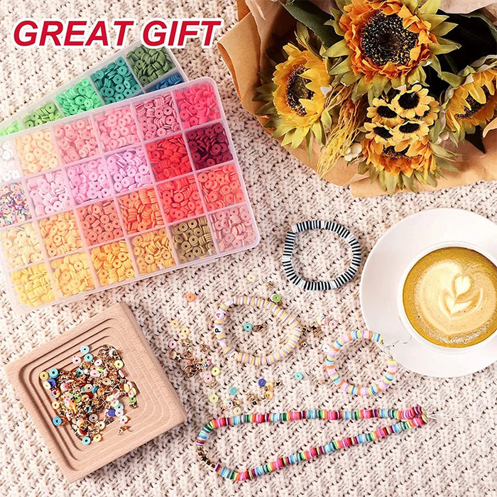 Rainbow Clay Beads Bracelet Making Kit