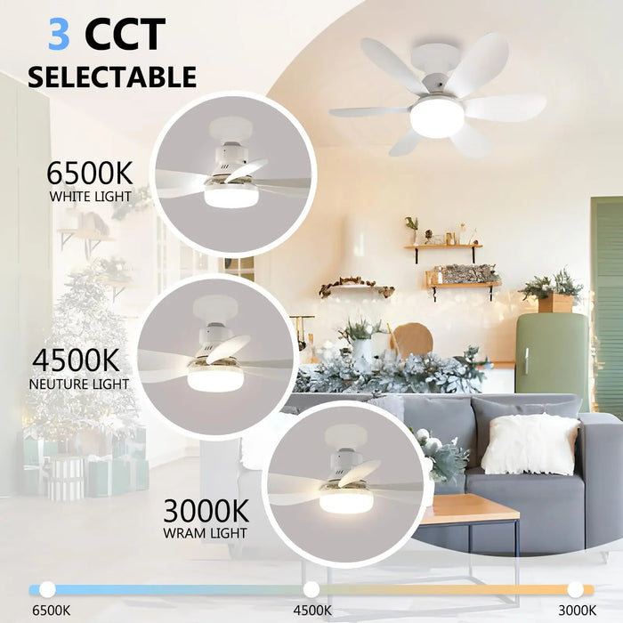 LED 30W Ceiling Fan with Light and Remote