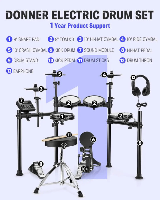 Donner DED-200 Electric Drum Set