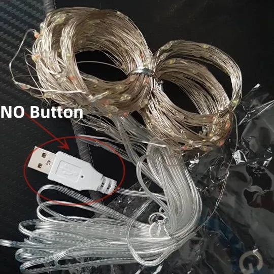 LED Curtain Garland Light String