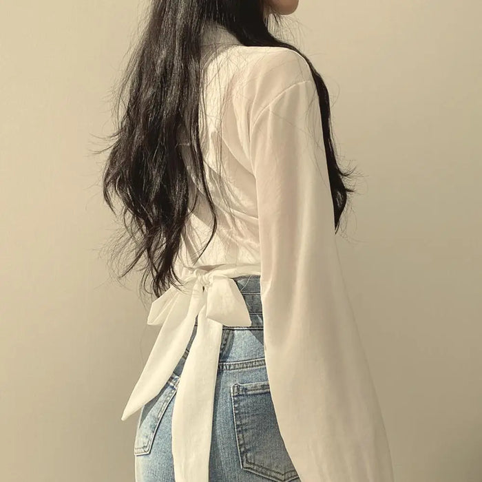 Vintage Crop Top Streetwear Style Women Blouse