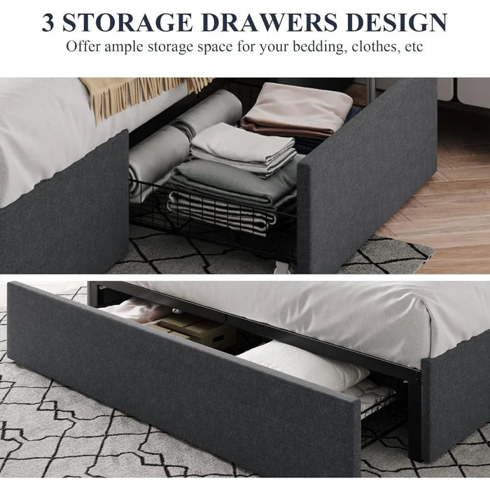 ComfortRest Fabric Upholstered Queen Bed Frame