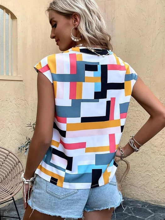 Casual Short Sleeve Women's Blouse
