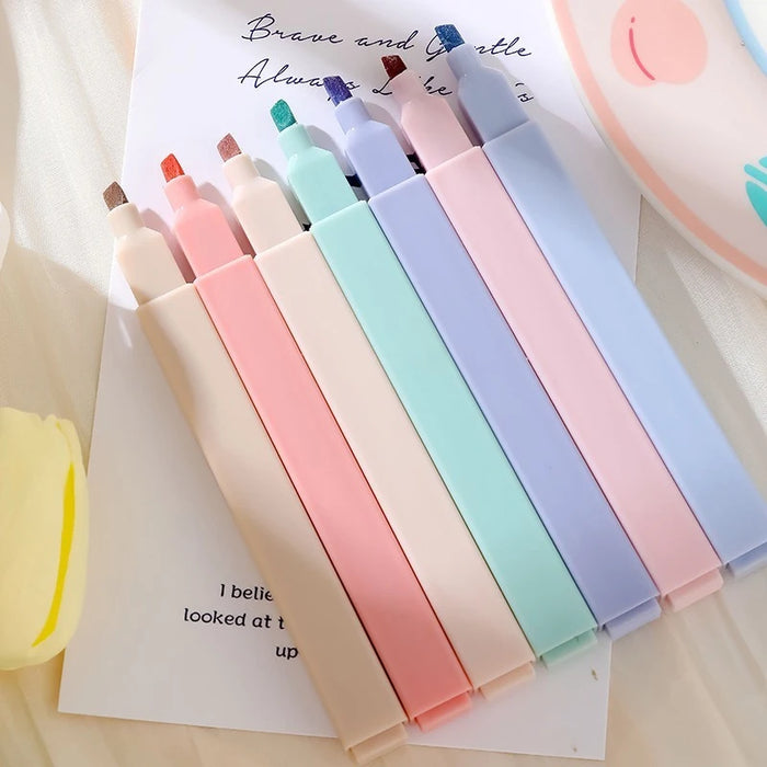 6pcs Pastel Color Highlighter Set