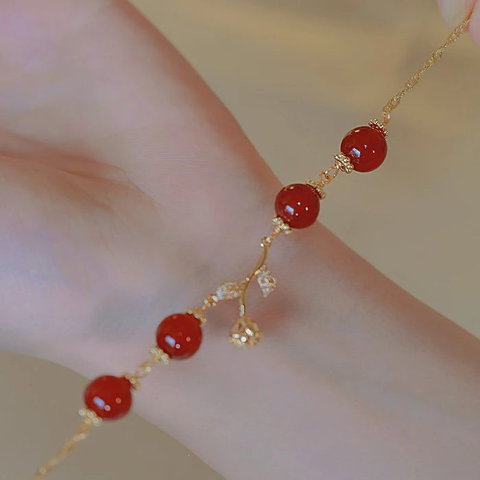 Korean Style Rose Charm Bracelet