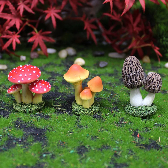 Mini Resin Mushroom Figurine