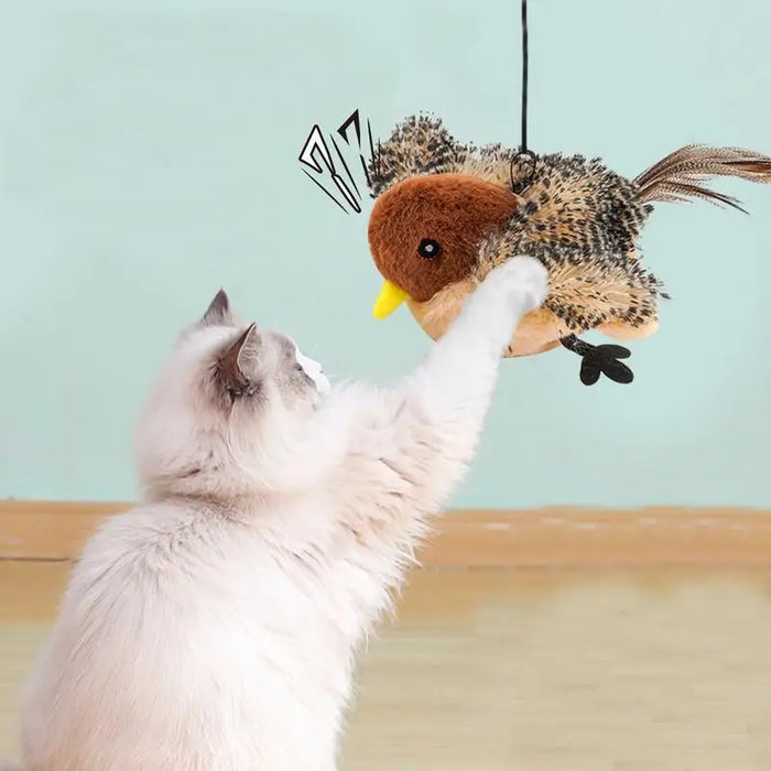 Rechargeable Interactive Flapping Bird Cat Toy