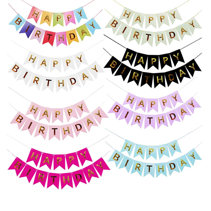 Happy Birthday Decoration Banners