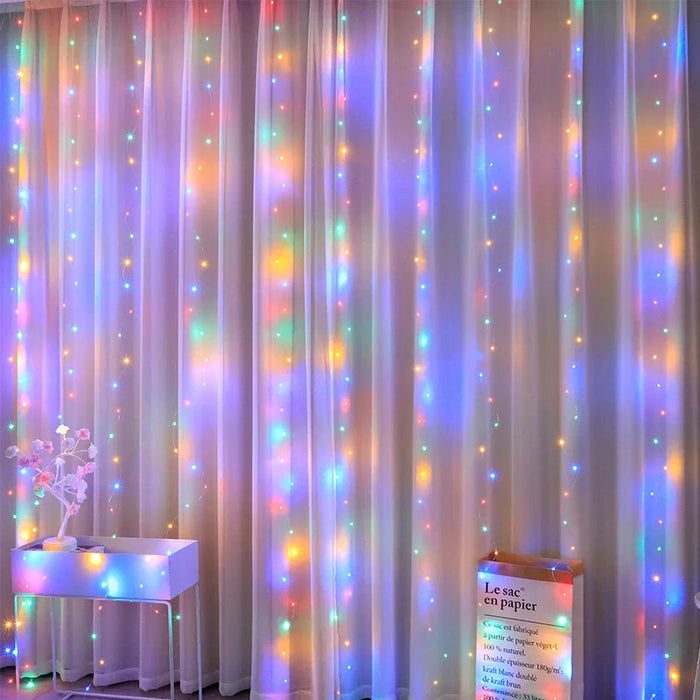 LED Curtain Garland Light String