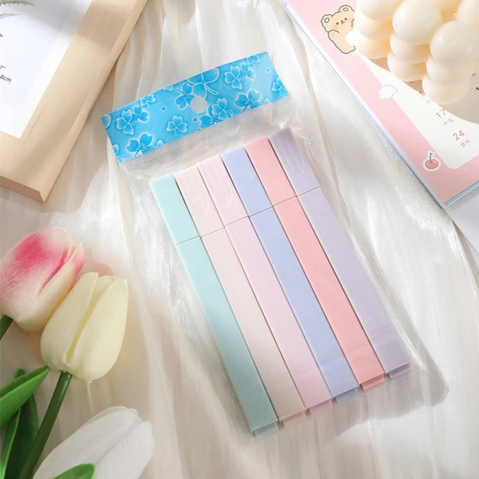 6pcs Pastel Color Highlighter Set