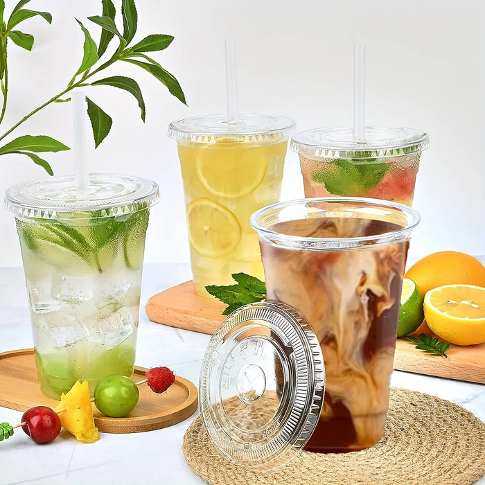 Clear Disposable Cups with Lids