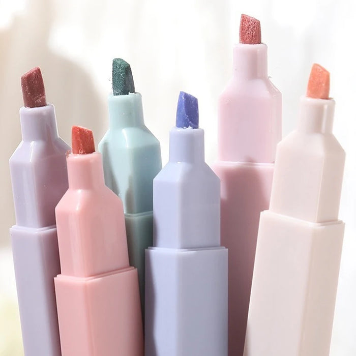 6pcs Pastel Color Highlighter Set